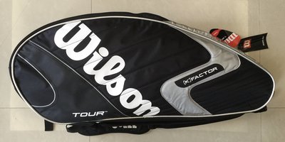 Wilson tour 6入 6支入 網揹袋 網球 網球拍 球拍袋 球袋 手提 肩背 側背 黑色 全新含吊牌