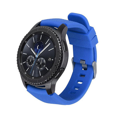 適用華為三星Galaxy watch6/5/4代硅膠表帶S3純色橡膠表鏈22/20mm