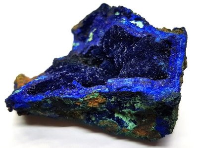 ***原礦屋*** A級絕美摩洛哥藍銅礦原礦188g！(原礦、寶石、礦石、擺件、擺飾)