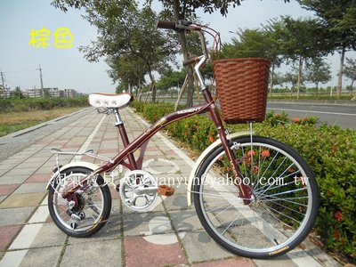 【淘氣寶貝】1577IK新款24吋/16吋大小輪淑女車&自行車 SHIMANO 6段腳踏車買即送菜籃* 1 整臺裝好出貨