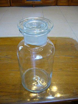 中藥罐(13)~~玻璃罐~~氣泡玻璃~~含蓋總高約35CM~~懷舊.擺飾.道具