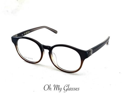 【本閣】Oh my glasses AA005 日式風光學眼鏡圓膠框 茶漸層色彈簧鏡腳 tomford lindberg