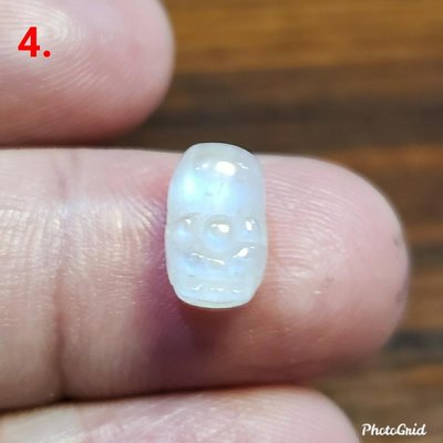 藍月光石 貔貅 雕刻件 手串配件 通孔珠 10mm+ 天然❤水晶玉石特賣#D039-2