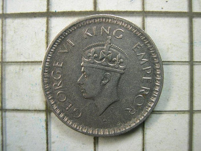 PS291 印度1945年 喬治 1/2半盧比銀幣