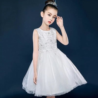 韓版女童白色禮服 蓬蓬裙 公主裙 畢業季演出服 鋼琴演奏 花童 長袖 短袖禮服 洋裝紗裙 還有多款冰雪奇緣