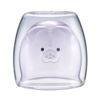 台灣 星巴克小豬造型雙層玻璃杯 250ml 與 bearista 雙層玻璃杯同款式,