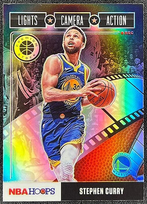 NBA 球員卡 Stephen Curry 2019-20 Hoops Premium Lights Camera 亮面