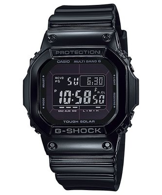 【金台鐘錶】CASIO 卡西歐 G-SHOCK (電波錶) 橡膠錶帶 太陽能 防水200米 GW-M5610BB-1