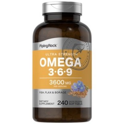 【Piping Rock】Omega 3-6-9 魚油-亞麻籽油-琉璃苣油 240顆
