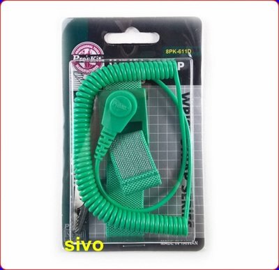 ☆SIVO電子商城☆ 寶工Pro'sKit 8PK-611D 防靜電壓扣鬆緊帶型手環(3米)