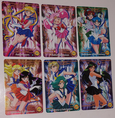 美少女戰士 非七龍珠 Sailor Moon World 2彈 SP 1~6 全套6張 亮面閃卡 2002年 請看商品說明
