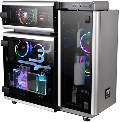Tt臺式電腦水冷主機箱 Level 20全鋁全塔模塊化RGB游戲機箱-Y9739