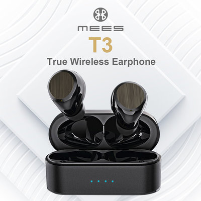 送充電線【MEES】T3無線藍牙耳機 IPX6防水 無懼汗水 運動耳機 觸控耳機 蘋果安卓可用 無線耳機 藍牙5.0