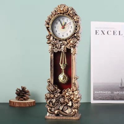 學生宿舍家庭客廳擺件鬧鐘創意裝飾鐘表復古中式家用時尚時鐘鬧鐘~特價