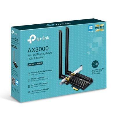 TP-Link Archer TX50E AX3000 Wi-Fi 6 藍芽 5.0 PCI-E 無線網路卡 無線網卡