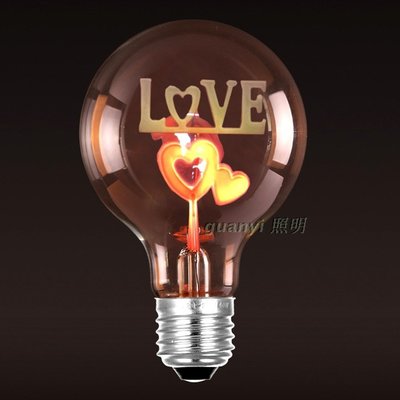 5Cgo【權宇】I LOVE U愛心專利設計師款情人節禮物燈泡 手工製花束造型氣氛花火燈 G80 E27