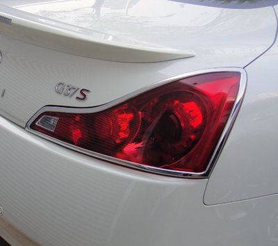 圓夢工廠 Infiniti G37 G35 2008~2014 兩門 轎跑 改裝 鍍鉻銀 車燈框飾貼 後燈框 尾燈框