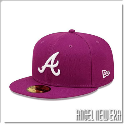 【ANGEL NEW ERA】NEW ERA MLB 亞特蘭大 勇士 葡萄紫 59FIFTY 街頭 嘻哈 棒球帽