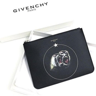 歐洲奢品站Givenchy 紀梵希 Pouch 小型雙猴手拿包 黑