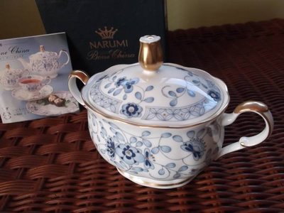 日本製名瓷~鳴海NARUMI骨瓷MIRANO系列~下午茶 方形糖罐