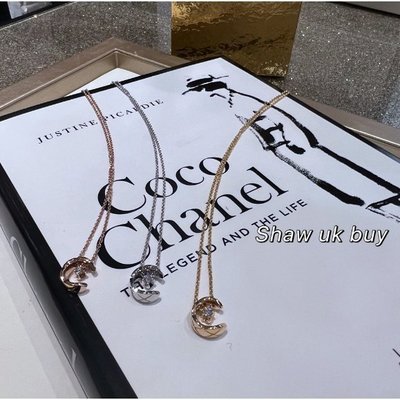 現貨 Shaw英國二手 Chanel 香奈兒 新款coco crush 月牙帶鑽 項鍊 jenny同款 頸項鏈 吊飾項鏈