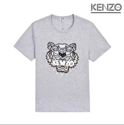 【熱賣精選】kenzo老虎頭刺繡短袖衣服 大尺碼t恤 上衣 情侶款 男女同款
