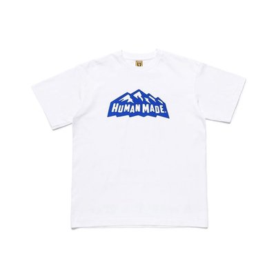 現貨-HUMAN MADE 21SS藍色雪山富士山純棉簡約趣爆款味圓領情侶短袖T恤衣服簡約