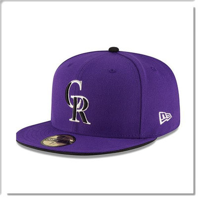 【ANGEL NEW ERA】NEW ERA MLB 科羅拉多 落磯 59FIFTY 正式球員帽 客場 紫色 棒球帽