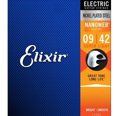 【六絃樂器】全新美國 Elixir NANOWEB SUPER LIGHT 薄披敷電吉他弦 / 現貨特價