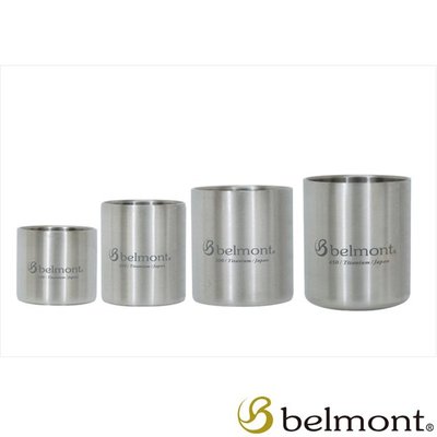 【belmont】BM-334 大小四杯鈦杯組 附收納袋 120~450ml 日本優質鈦餐具 日本製 極輕