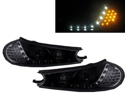 卡嗶車燈 FORD 福特 MONDEO HC/HE 96-01 四門車/五門車 魚眼 LED R8款 大燈 黑色