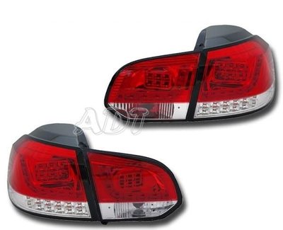 ~~ADT.車燈.車材~~VW GOLF 6 R20 09 10 11 紅白LED尾燈組 方向燈行車燈煞車燈都是LED