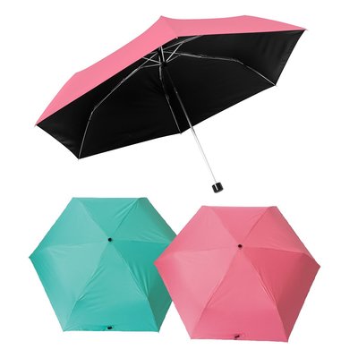 【現貨附發票】KINYO 耐嘉 21吋三折純色超輕細黑膠雨傘 1入 KU-9085