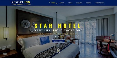 Resort Inn a Hotel Category 響應式網頁模板、HTML5+CSS3、網頁特效 #07110