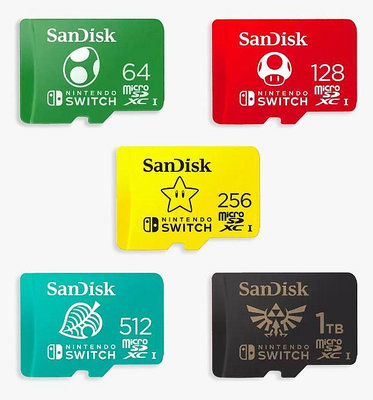 SanDisk 任天堂 nintendo switch MicroSD 記憶卡 64GB 128GB 256GB 專用記憶卡