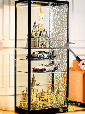 收納盒樂高展示柜家用透明防塵積木城堡模型柜陳列柜玻璃手辦展示柜