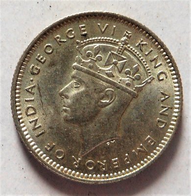 1941 英屬馬來西亞 10CENTS 銀幣 強光UNC
