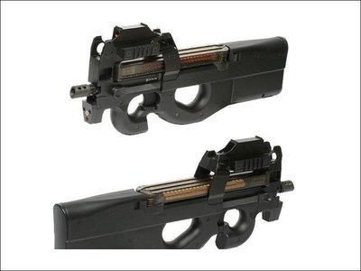 【BCS武器空間】G&amp;G 怪怪 P90 PDW99 電動槍 電槍 長槍 附雷射+內紅點 黑色-GGEP90