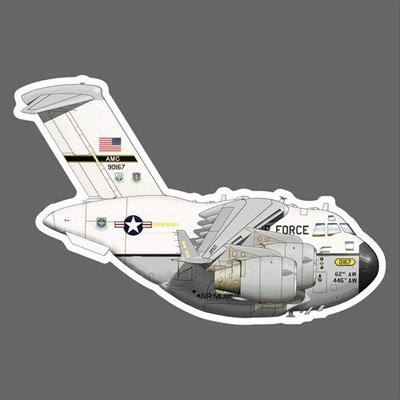 C-17運輸機 美國空軍 Q版 軍機 貼紙