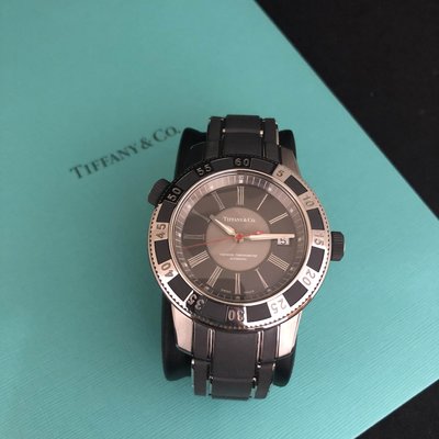 《三福堂國際珠寶名品1175》蒂芬妮Tiffany Mark T57 自動上鍊  可旋轉錶圈潛水計時錶