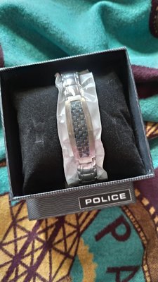 police carbon不鏽鋼手鍊