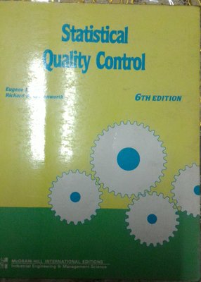 《【STATISTICAL QUALITY CONTROL】》ISBN:0071004475│McGraw-Hill│G