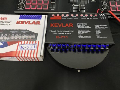 KEVLAR K-771 汽車前級放大器 前級普利 7段式EQ等化調階器 11V信號放大器 電子分音器