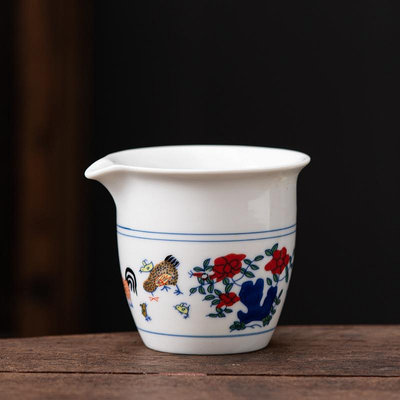 斗彩雞缸陶瓷茶壺功夫泡茶器家用復古大號單壺德化白瓷茶具泡茶壺