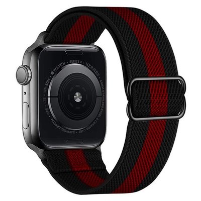 【現貨】編織彈力一體可調節錶帶適用於Apple Watch 6 40/44mm 手錶帶 SE 5 4 3代單圈錶帶