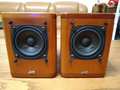 JVC vgss 019-002 JVC櫻桃木音箱,全音域喇叭,古董喇叭,日本製,音質極為清晰優美,功能完全正常..