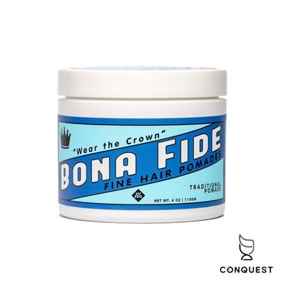【 CONQUEST 】Bona Fide Traditional Pomade 傳統髮油 油性髮油 木質柑橘香 藍罐