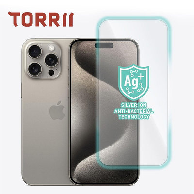 【 平廣 送袋 TORRII iPhone 15 Pro Max 6.7吋 抗菌手機保護貼 螢幕玻璃貼 蘋果 手機 APPLE