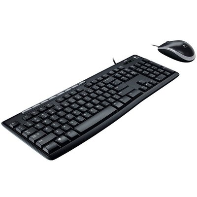 下殺-鍵盤羅技MK200有線鍵盤鼠標套裝多媒體鍵鼠套裝辦公家用鍵盤鼠標有線