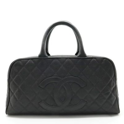 Chanel 黑色保齡球包，Chanel Boston bag 37cm